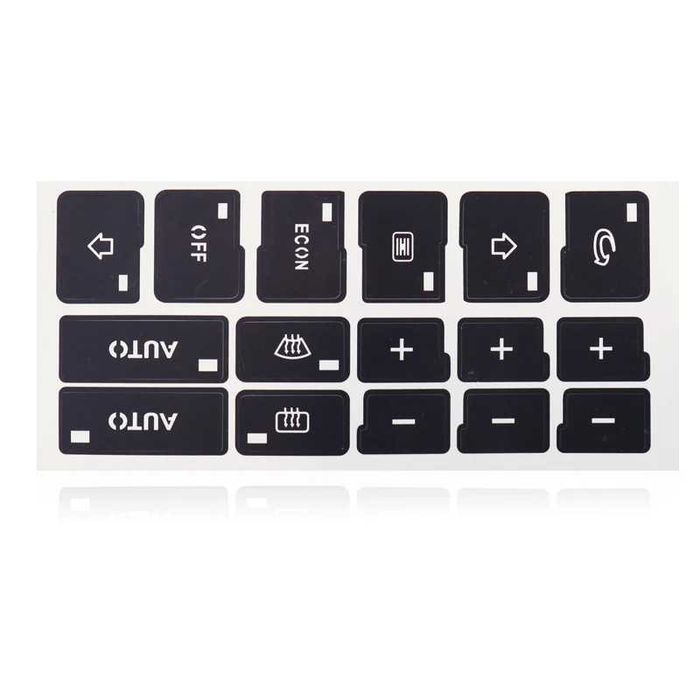 Stickere, autocolante butoane clima,  AC, climatronic, Audi A4 B6 B7