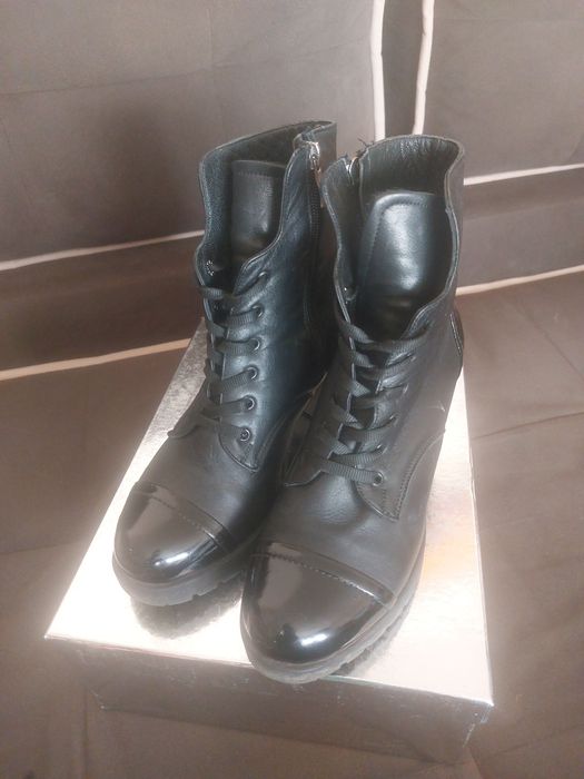 Зимни боти кубинки естествена кожа