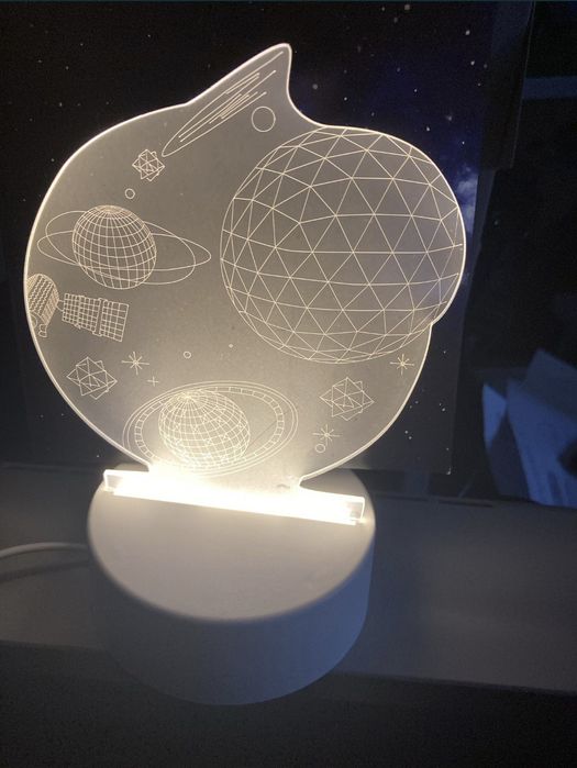 Lampa de veghe 3D cu planete si stele