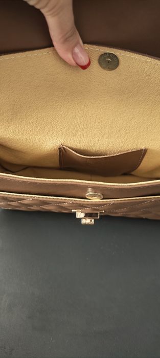 Geanta maro deschis piele naturala