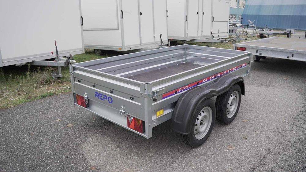 Remorca 2 axe 750 kg,235X124X32  TOTUL INCLUS,produs in RO.