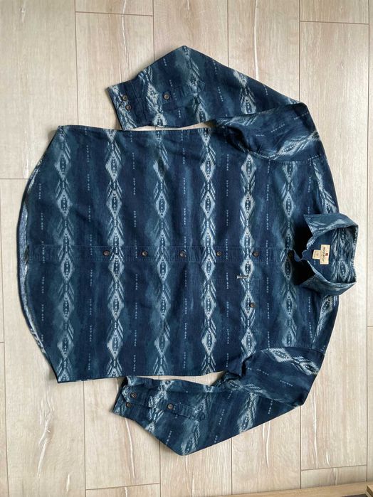 Woolrich Deep Navy SW Ombre мъжка дебела риза размер L