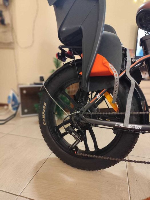 Електро фетбайк Crosser • Сгъваем • Напълно нов • Пробег 60 км