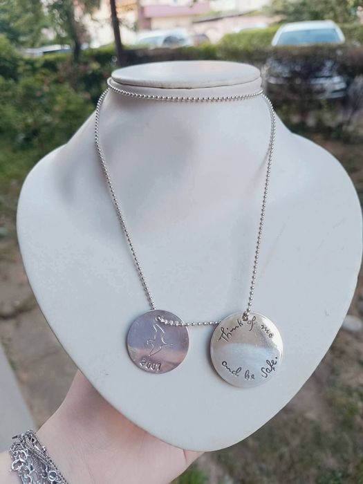 Colier si pandantive din argint de 925, pandantive in forma de banuti