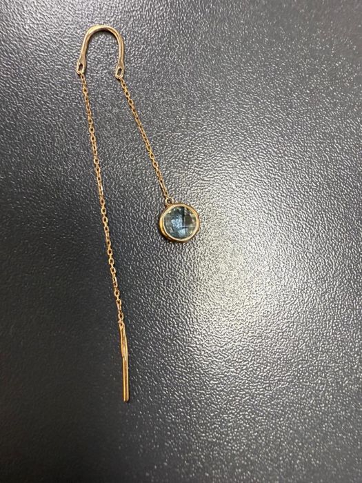 золотые серьги с топазами