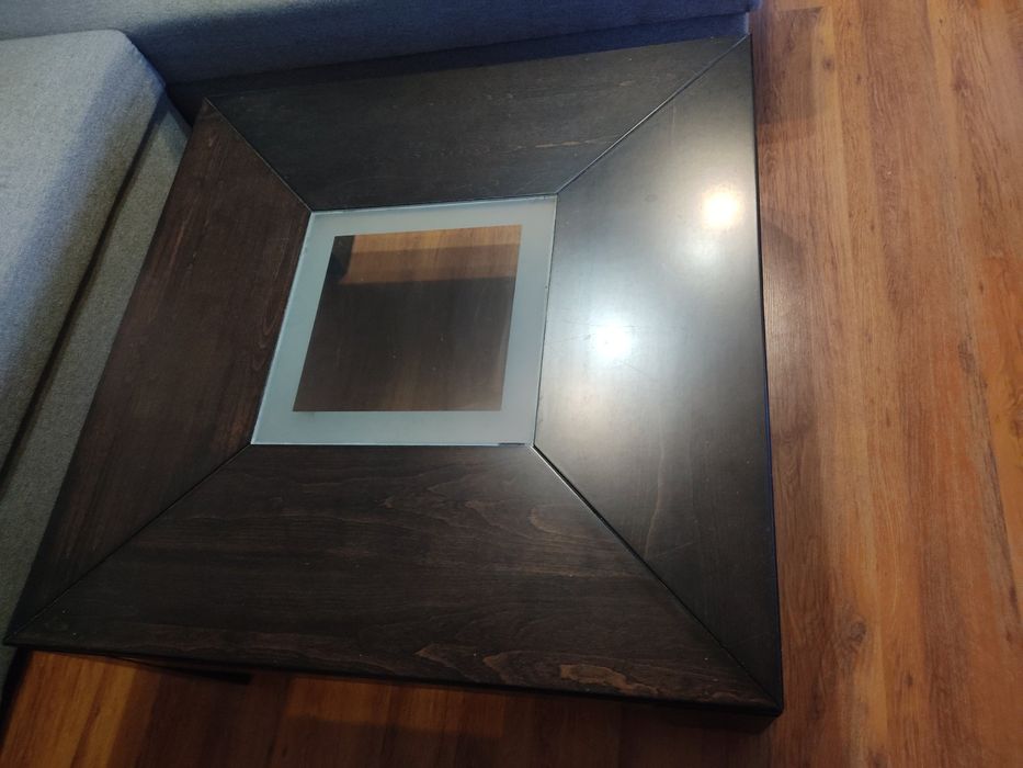 Комплект холна и трапезна дървена маса