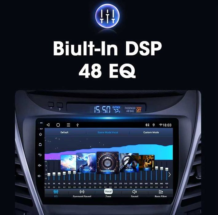 HYUNDAI ELANTRA 2011-2016 9” 2-DIN с Android 14, 6/128GB, 8-core, CP AA, RDS