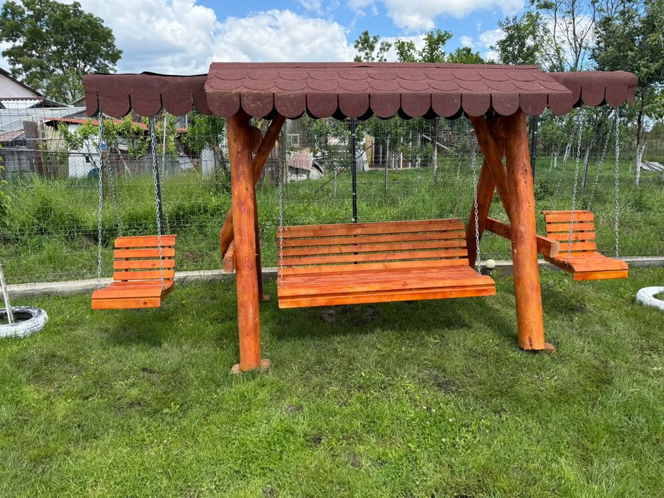 Balansoar din lemn rustic / leagan lemn