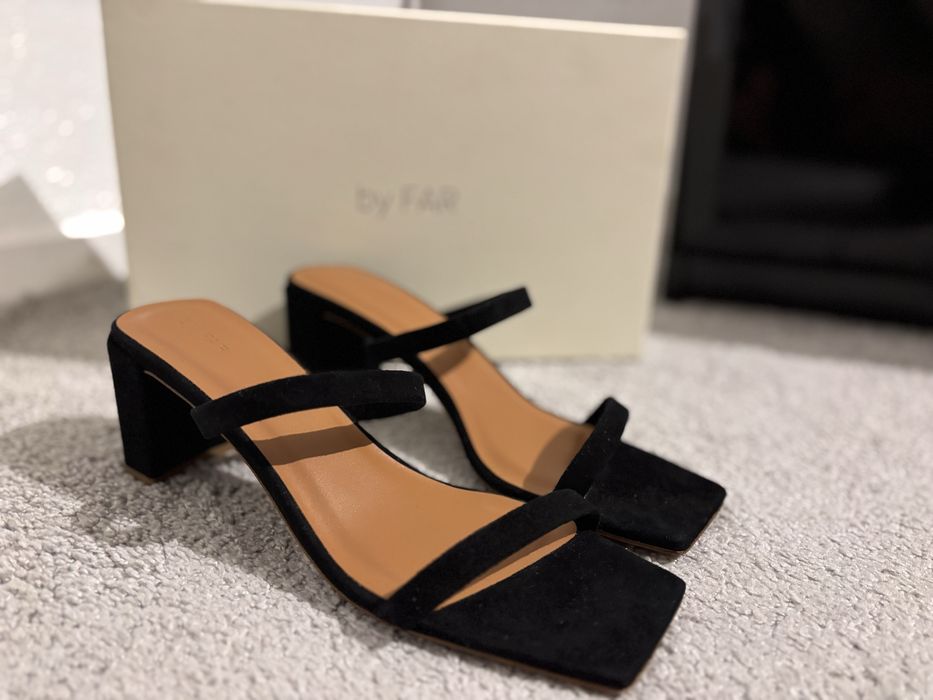 Сандали by Far- Таnya  black leather square