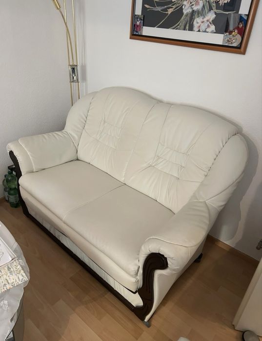 Vnad set de canapele din piele alba