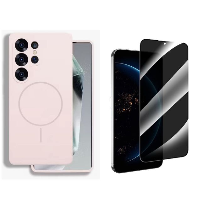 Pack Husa Magnetica Anti Zgariere + Folie Sticla Samsung S25/S24 ULTRA