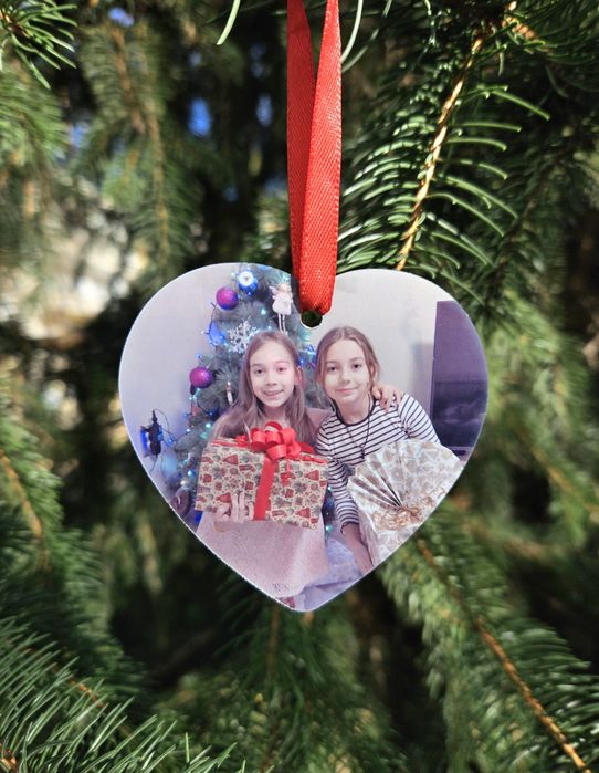 Коледна топка висулка за елха със снимка