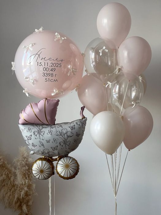 Шары на выписку девочке недорого