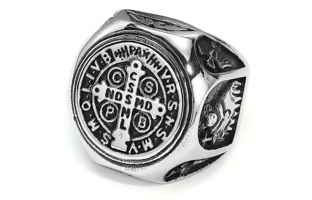 Тамплиерски пръстен от медицинска стомана размер 11