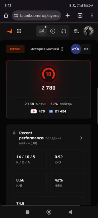 faceit 2800elo + prime cs2 ксго аккаунт