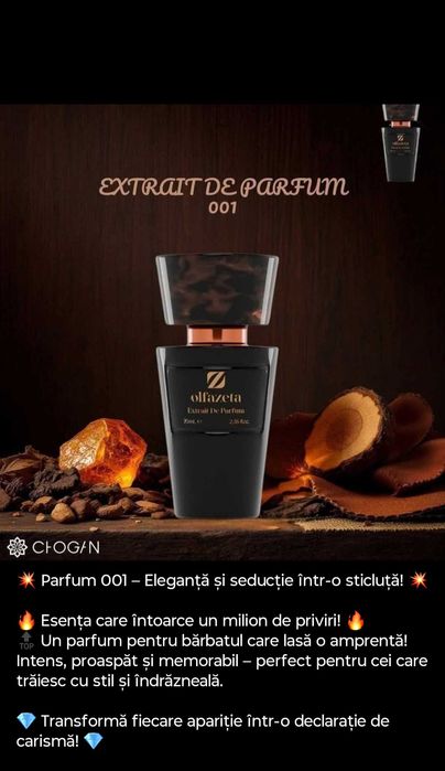 Esența de parfum Chogan Nr 01 inspirat din 1 milion pt barbati