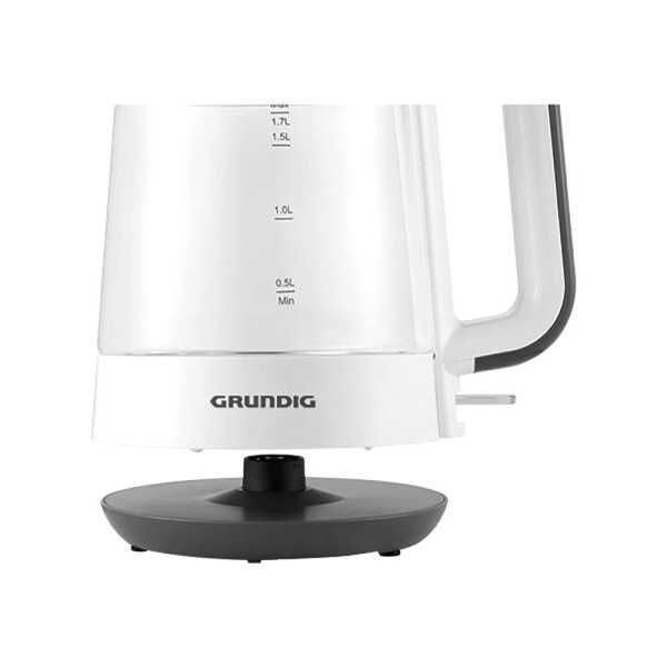 Електрическа кана Grundig WK 5860, 1.7 л, 2200W, Бял/Черен