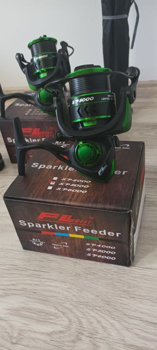 SET 2 Feedere FL Aqua Feeder 3.60 + 2 Mulinete FL Sparkler 5000