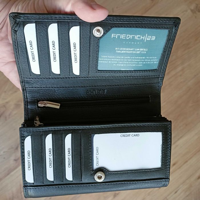 Дамско RFID портмоне Friedrich Germany,, Козя кожа, Мотив Мандала