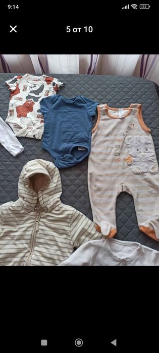 Лот от бебешки дрешки от 3 до 6 месеца + 2 бр одяла