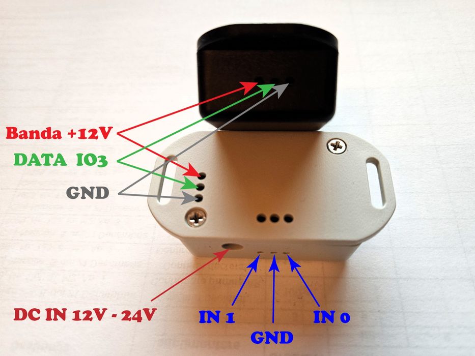 Controller banda LED digitala, WiFi, IR, senzor prezenta mmWave, ESP32