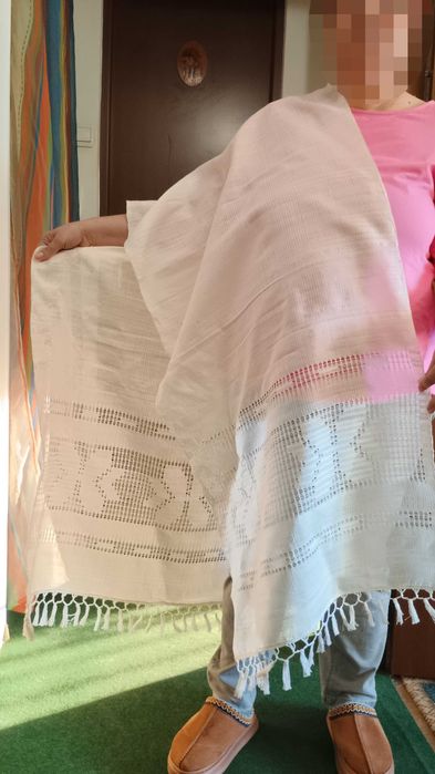 Marama / naframa veche, retro, vintage - bumbac si ata, pentru costum popular (pentru ie), stare buna, reducere pret