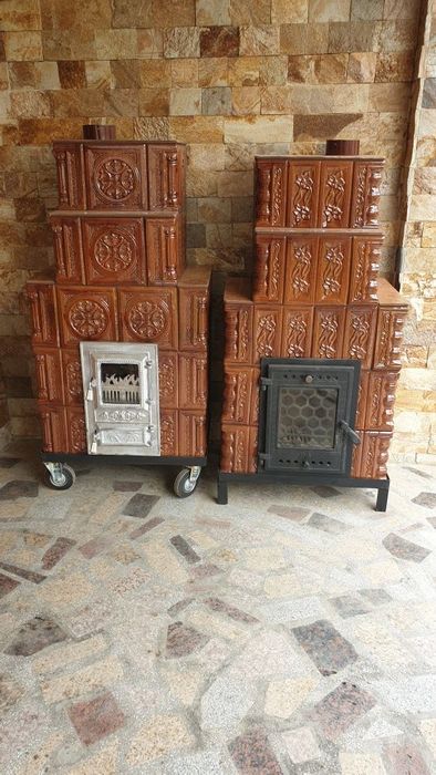 Semineu teracota 5R cu geam