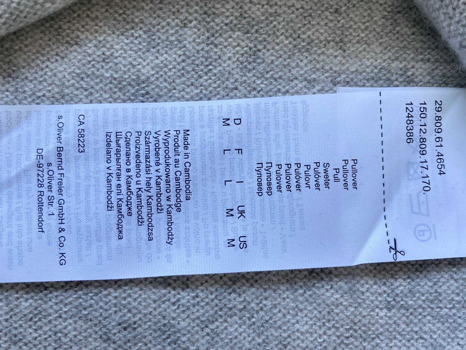 S Oliver Black Label 100% Cashmere женски кашмирен пуловер кашмир M