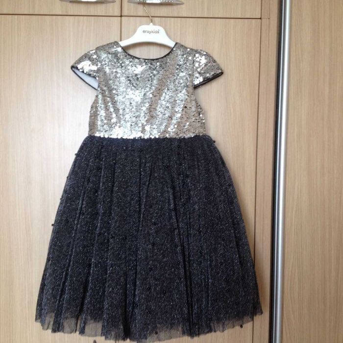 Черна рокля детска 110 см