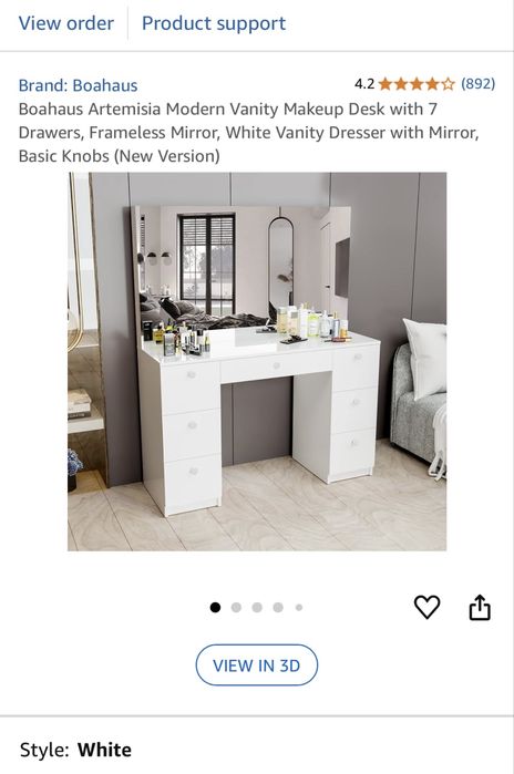 Гримьорка с огледало и шкафове