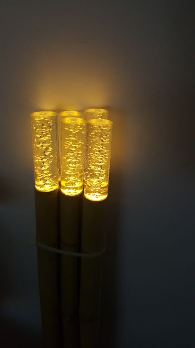 Vand fire bambus cu leduri