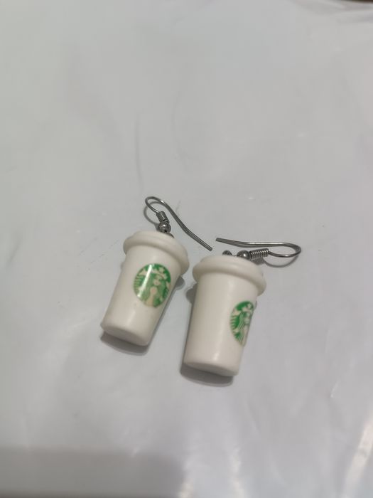 Сережки Старбакс стаканчики