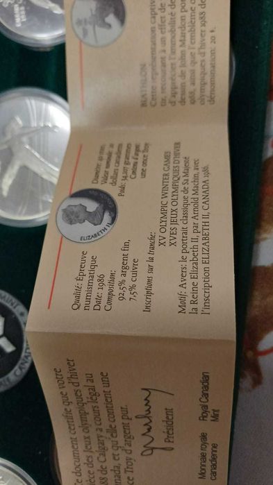 Сребърни монети - Олимпийски игри Калгари 1988 година