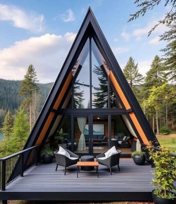 Vand casute din lemn tip A