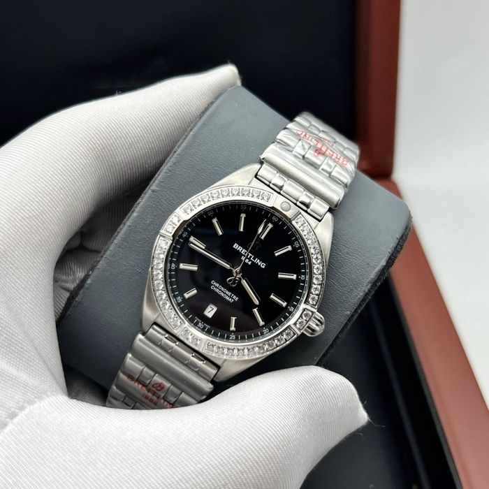 breitling chronomat black dial 36,mm lady