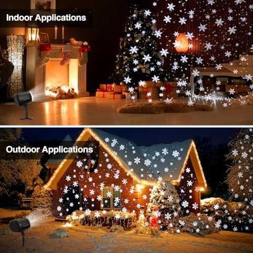 Нов LED снежен външен Проектор IP65 с дистанционно и голямо покритие