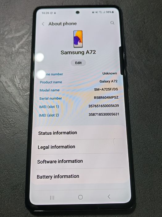 Samsung A72 dual sim