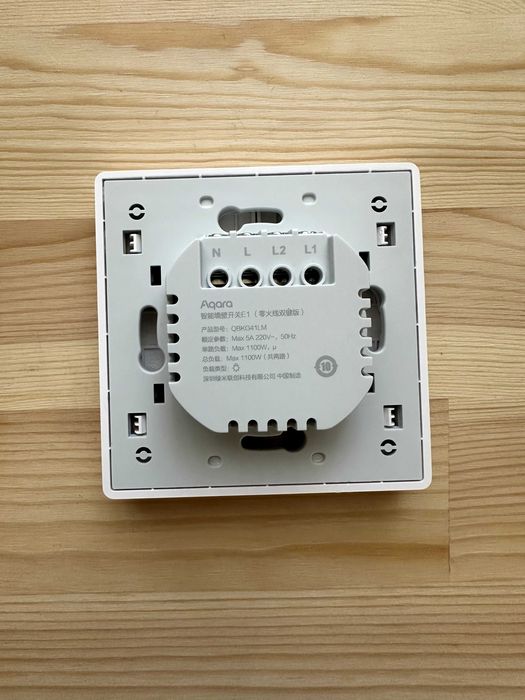 Aqara Smart Wall Switch E1 QBKG41LM Zigbee 2 бутона нула НОВ