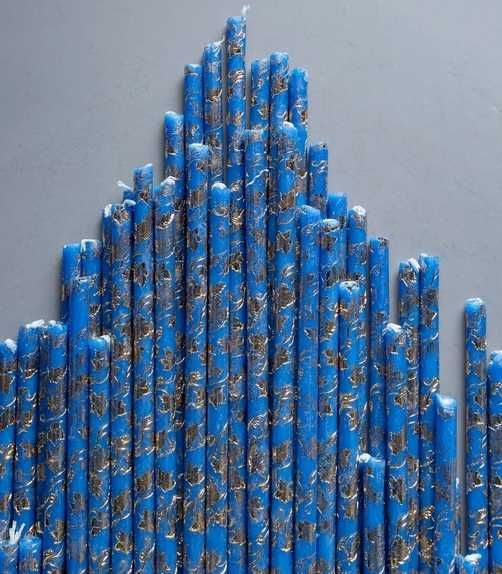 Свечи восковые золоченные