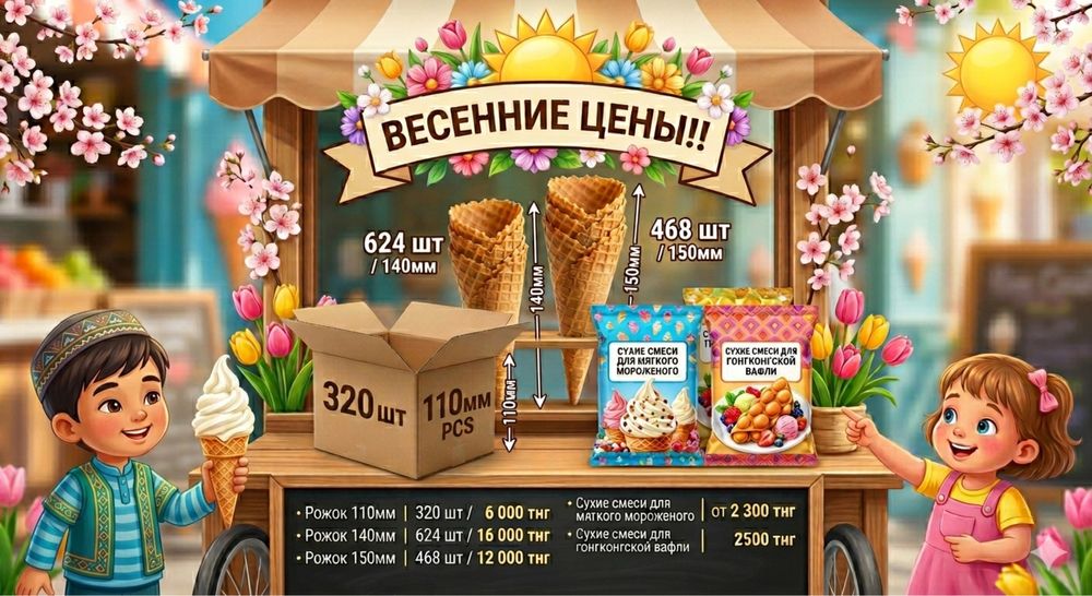 Рожок, смесь для мороженого