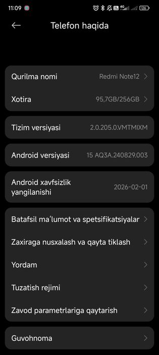 Redmi Note12 haligi yaxshi