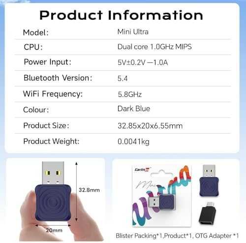 Нов Безжичен адаптер CarPlay Android Auto USB-A/C Plug & Play за кола