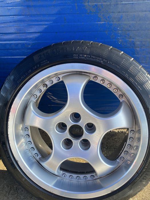 Vand sau schimb jante 5x100 R17 cu caucicuri 215 45 17 de vara
