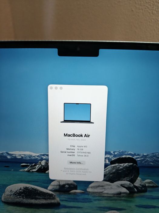 Macbook Air 15" M3 2024 1TB SSD 16GB RAM