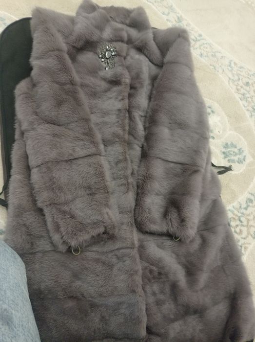 Шуба норковая лаванда