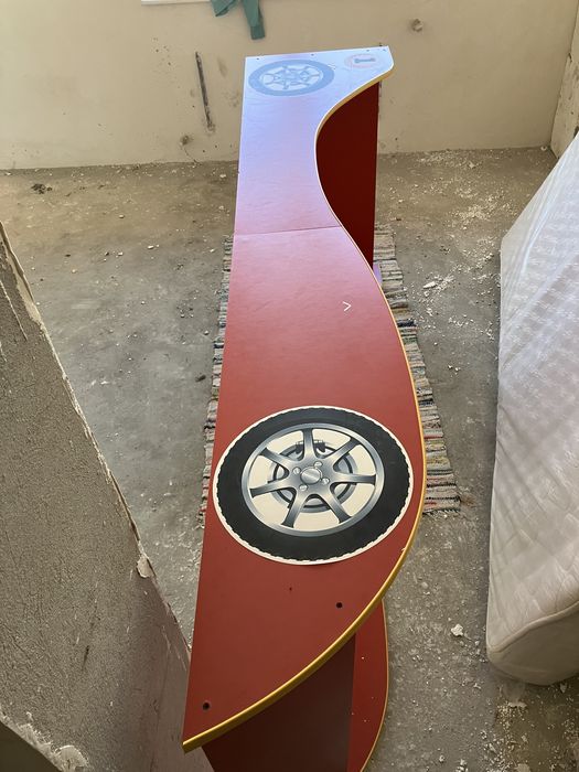 Pat copii masina curse 220*90 cm inaltile 25-40cm