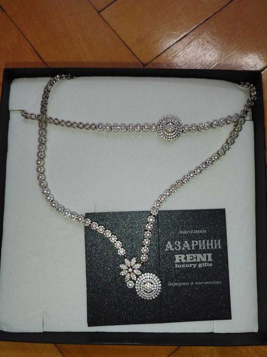 Нов сребърен комплект 925 с цирконий – Reni Luxury Gifts