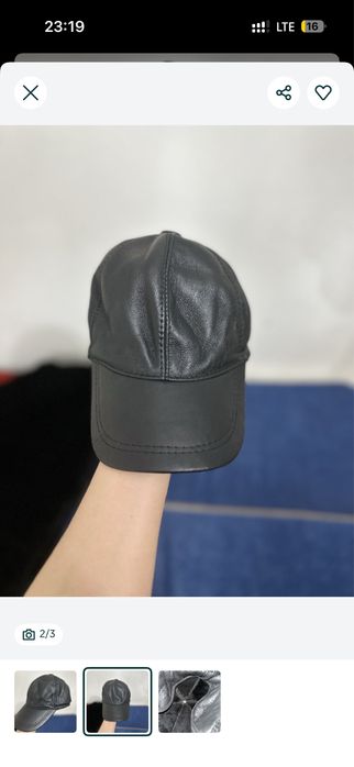 Мужская зимняя кожаная кепка • Натуральная кожа • Тёплая • Стильная