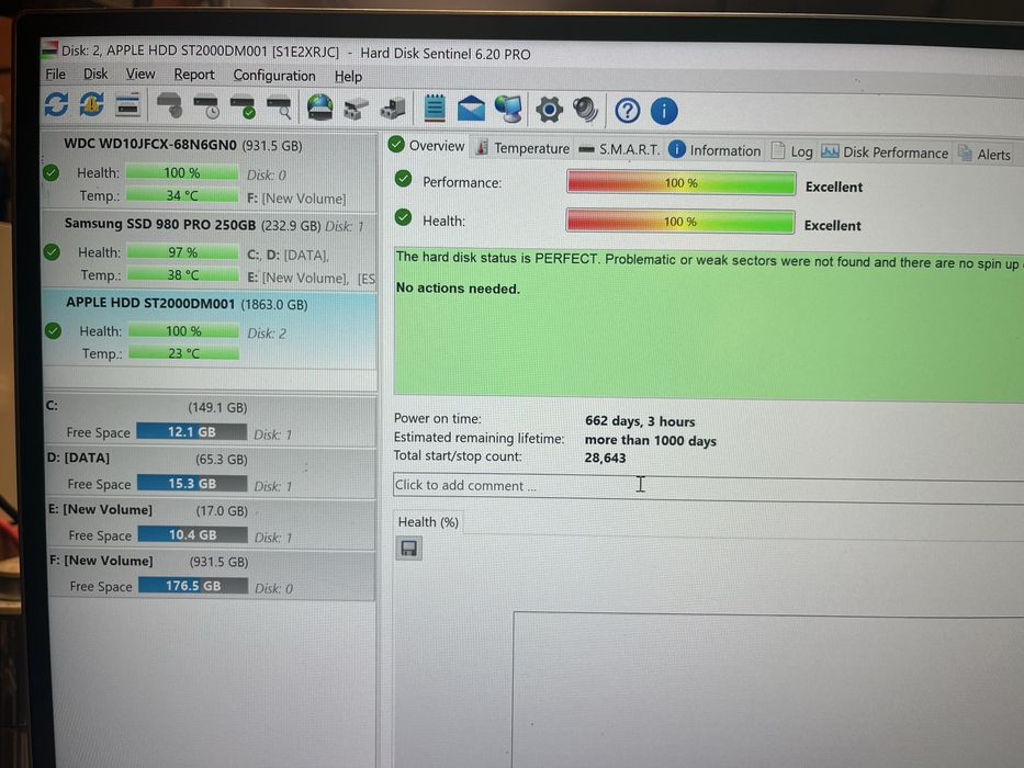 SeaGate Barracuda 2TB HDD 3.5 100%