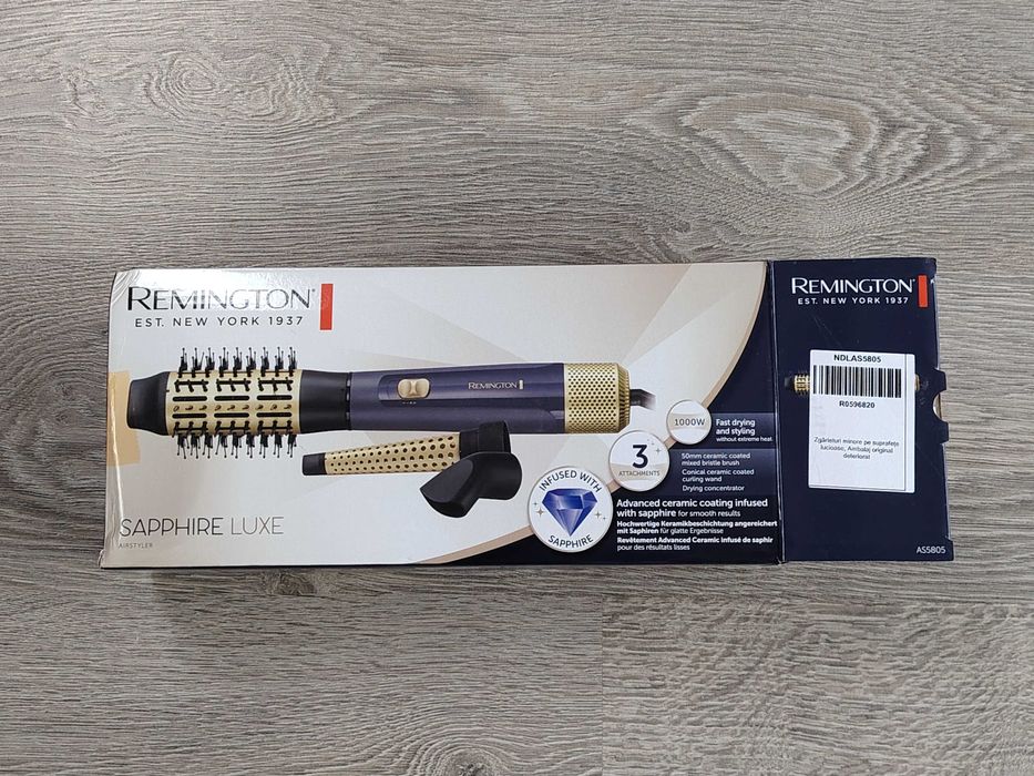 Perie cu aer cald Remington Saphire, noua, in garantie